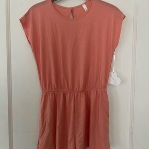 Coral Short Sleeve Romper